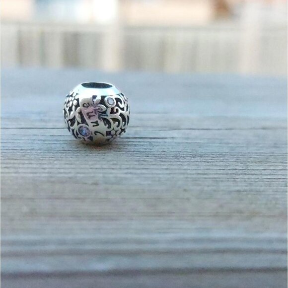 925 Silver June Birthstone Charm - Picture 3 of 4